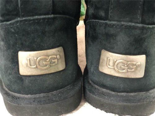 UGG AUSTRALIA Women's Black Suede Silver & Brass Studs Avondale Boots #3330 Sz 7 - Picture 6 of 8