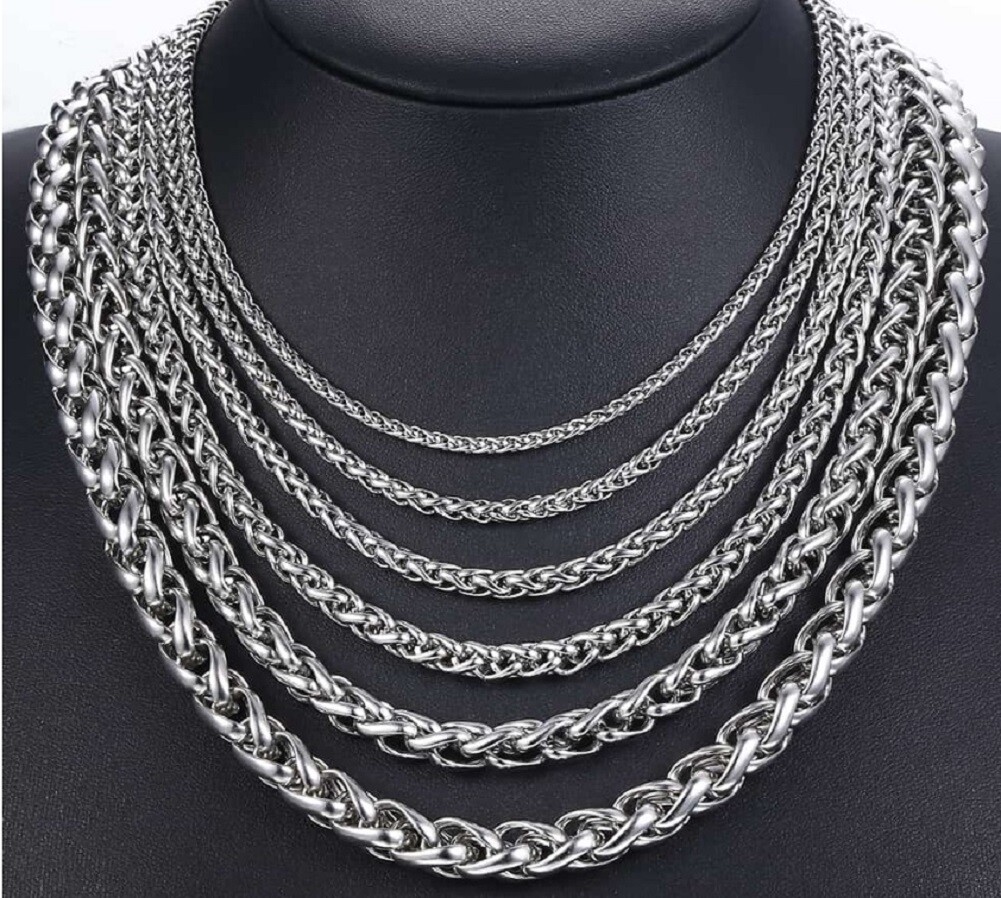 Spiga Stainless Steel Chain Necklace For Men – 8-10mm Wide, 18-26 Inch Rapper Style Necklace With Gift Box - View #2