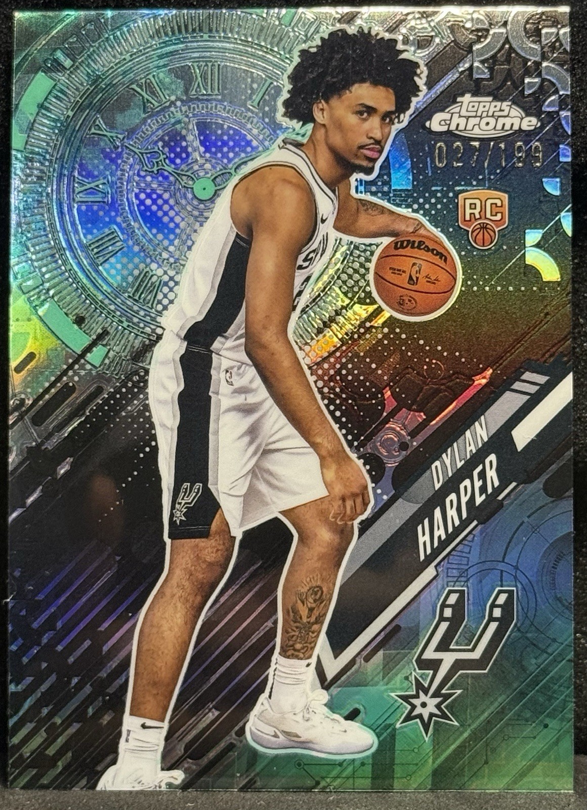 2025 Topps Chrome DYLAN HARPER #GT-17 GO TIME ROOKIE AQUA REFRACTOR / 199 🔥🔥