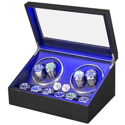 Watch Winder for Automatic Watches 4 Watch Rotator and 6 Extra Storages with ...