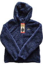 Eddie Bauer Youth Plush Hooded Full Zip High Pile Jacket Kids Boys Girls M 10/12