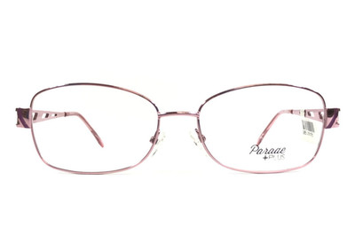 Parade Plus Eyeglasses Frames 2036 Rose Pink Purple Rectangle Wire Rim 55-16-135