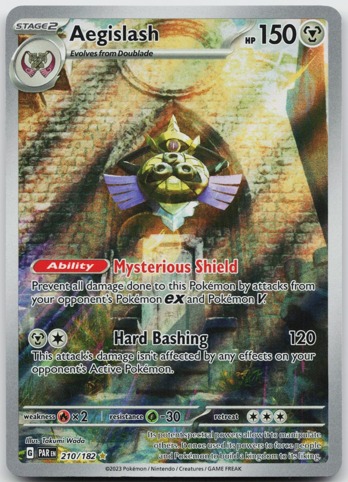 Aegislash 210/182 Illustration Rare Paradox Rift Pokemon Holo Near Mint