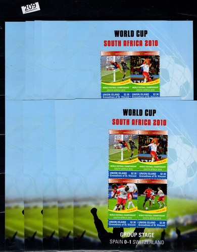 /// 10X UNION ISLAND 2010 - MNH - SOCCER - SPAIN - SWITZERLAND