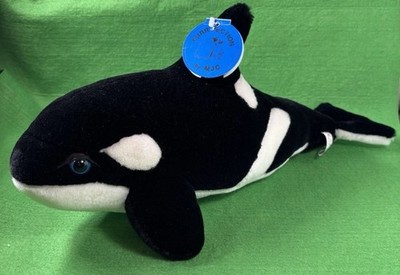 Purr-fection MJC Orca Killer Whale Stuffed Animal Plush Toy 17'' New 1988