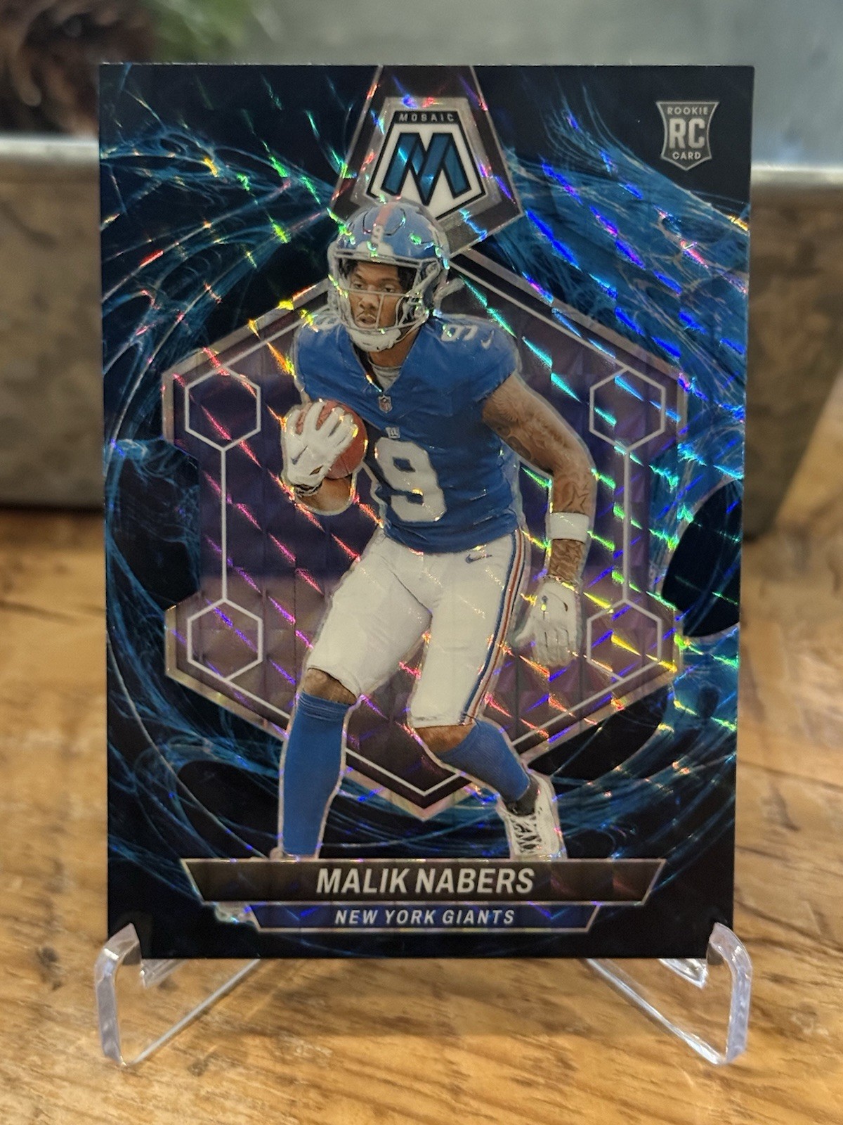 2024 Panini Mosaic Rookies Malik Nabers #306 Genesis Mosaic Prizm (RC) CASE HIT