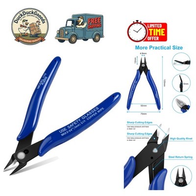 Precision Side Cutters - Lightweight Ergonomic Flush Cutters for DIY Projects