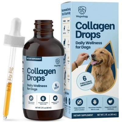 Liquid Collagen for Dogs - Dog Drops Dogs, 2 fl oz, Clear