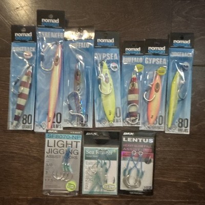 Nomad Design Jig & Assist Hooks Lot Gypsea Ridgeback Streaker Buffalo BKK hooks