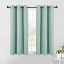 NICETOWN Blackout Curtains, Aqua Blue, W34 x L40, Set of 2