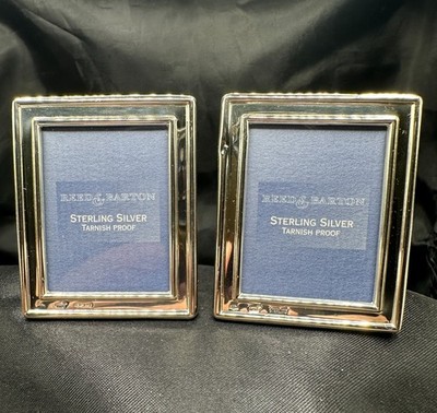 2 REED & BARTON STERLING SILVER 925 Picture Photo Frames Mini  1.75''x2'' Lot
