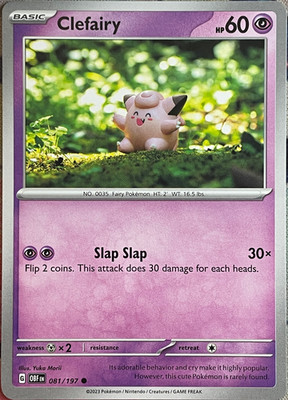 Clefairy - 081/197 - Obsidian Flames Pokemon 2023