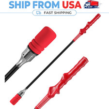 Portable Red Golf Swing Trainer Stick with Silicone Grip Warm Up Tool Beginner