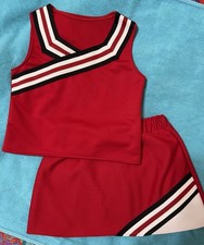 Red Black and White Kids Cheer Uniforms for Girls Cheerleading Size 6, New
