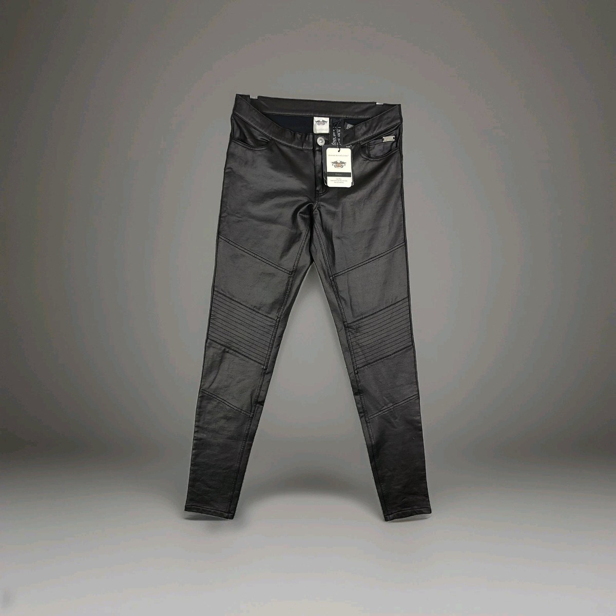 Harley Davidson Pants Womens Size Faux Leather Motorcycle 32x29