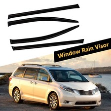 Fits Toyota 2011-2013 Sienna Car Window Visor Sun Rain Deflector Guard Vent X4 Fits Toyota 2011-2013 Sienna Car Window Visor Sun Rain Deflector Guard Vent X4