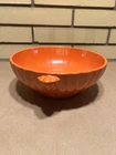 Stangl 11.25” Tangerine Round Bowl Colonial #1388 Rare With Handles
