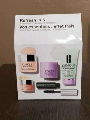 Clinique Refresh in 5 Skincare and Makeup Set Fragrance-Free Brand New