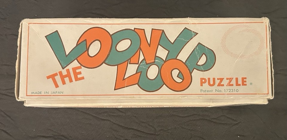 Vtg 1950s The Loony-Loop Wire Puzzle Japan Brain Teaser w/ Original Box NOS