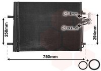 VAN Wezel Kondensator, Klimaanlage F?R Ford Land Rover Volvo