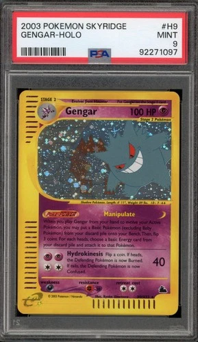 Pokemon Gengar Skyridge Holo Rare #H9 PSA 9 Mint