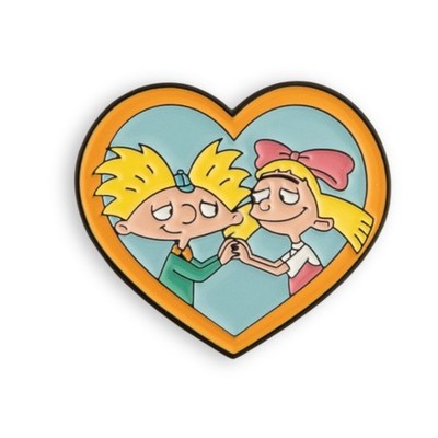 Hey Arnold & Helga Love Heart Cartoon Classic Retro Nickelodeon Enamel Pin