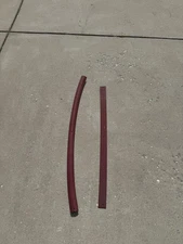 1992-96 FORD F150 F250 F350 UPPER FRONT & REAR WINDOW HEADLINER TRIM RED OEM 