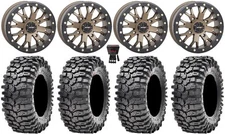 System 3 SB-4 Bronze (6+1) 14" Wheels 30" Roxxzilla Tires RZR Turbo S / RS1