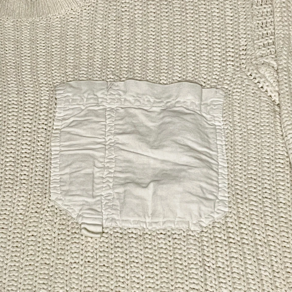 VTG Intro by Fenn Wright & Manson Cropped Knit Pullover Sweater | Cream Size S - Image 3 of 4