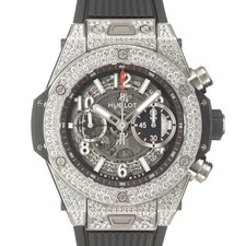 HUBLOT Big Bang Unico Titanium Pavé 411.NX.1170.RX.1704 Warranty 2019 Box/Paper