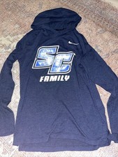 Nike Dri Fit Long Sleeve Hooded Shirt Men  s Small Gray SC Family