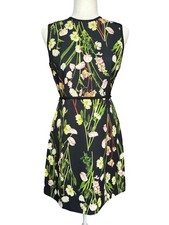 Victoria Beckham For Target Black Floral Sleeveless Dress Small Garden Elegant