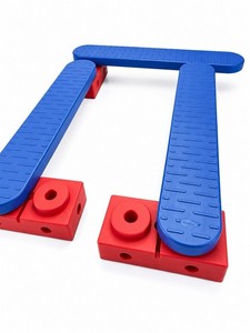 Weplay Balance Path Beam Set 4 Blue Beams & 8 Red Blocks Obstacle Course