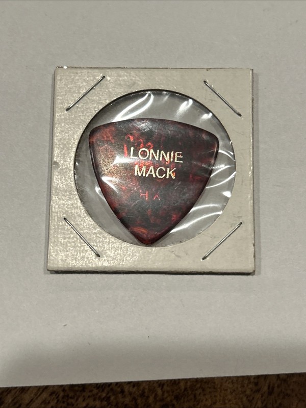 LONNIE MACK GUITAR PICK Tour Plectrum Stage Concert Rare Stevie Ray Vaughan WOW!