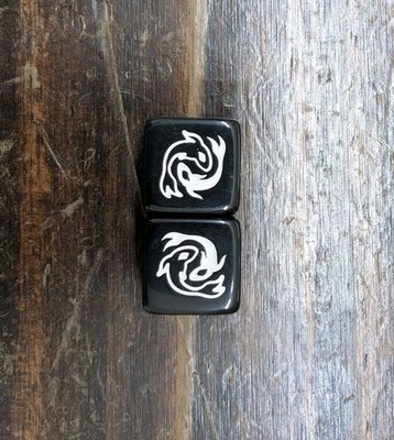 Avatar Legends Tui & La Dice Black D6 Pair Free RPG Day 2023