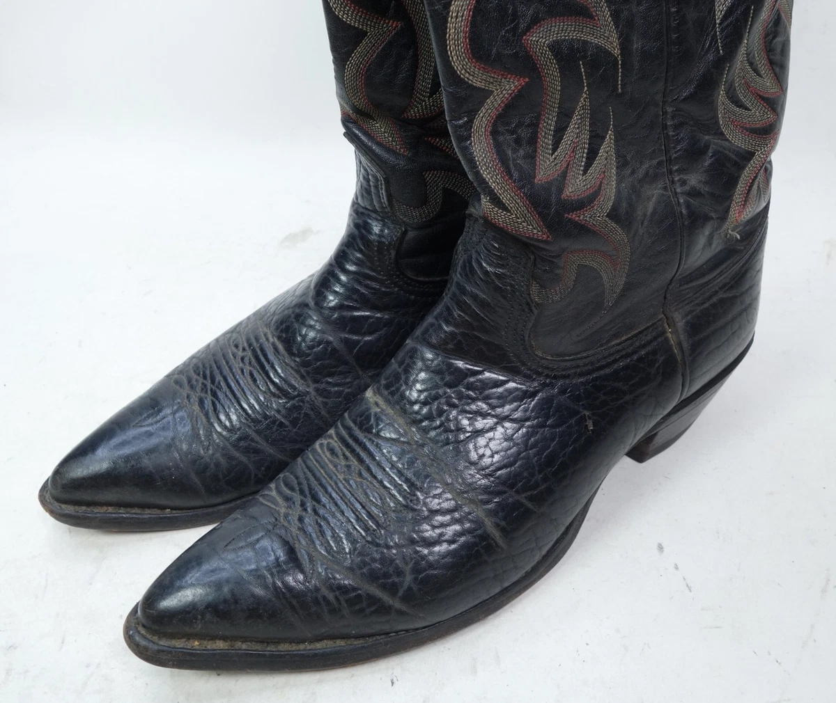 Vintage Nocona Exotic Lizard Black Leather Cowboy Boots Mens Size 8 Nocona Navy Lizard Cowboy Boots 6 (36.5) | Mercari main image 2