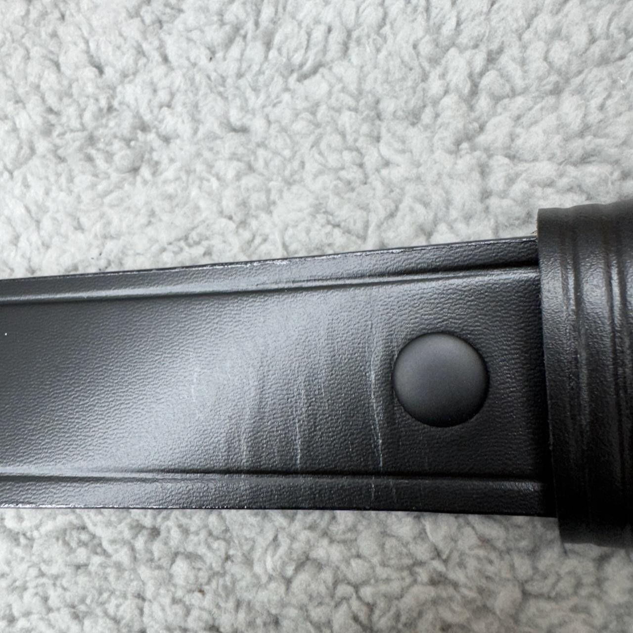 Dutyman Garrison Belt 42 Black Silver Buckle Plain 1.75 Inch Law Enforcement EMT