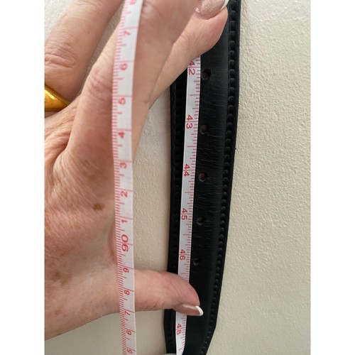 Venice Leather Belt Black Size 42 - 46 Inches Made in Italy - Picture 8 of 8