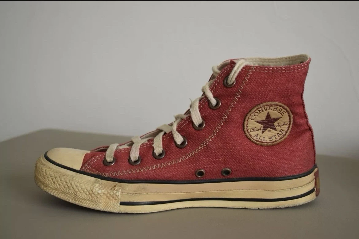 RARO unico vintage OriginalConverse All Star rosso marrone taglia alta 6 da collezione