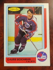 1986-87 O-Pee-Chee OPC Laurie Boschman #184 Winnipeg Jets