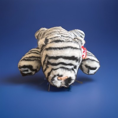 Ty Beanie Buddies White Tiger Blue Eyes 17'' Nose to End of Tail 2000