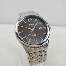 TIMEX T2N848 INDIGLO QUARTZ WR 30M 39MM EXPANSION GRAY/SILVER MEN'S WATCH 