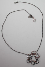 Silpada Sterling Silver Cut Out Flower Pendant Necklace 16" N1347 085GRS 