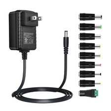 12V 2A Power Supply AC100-240V to DC 12 Volt Adapter with 5.5mm x 2.1mm Tip