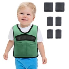 Compression Vest for Kids-Green, Weighted Vest for Kids Including 6 Removable...