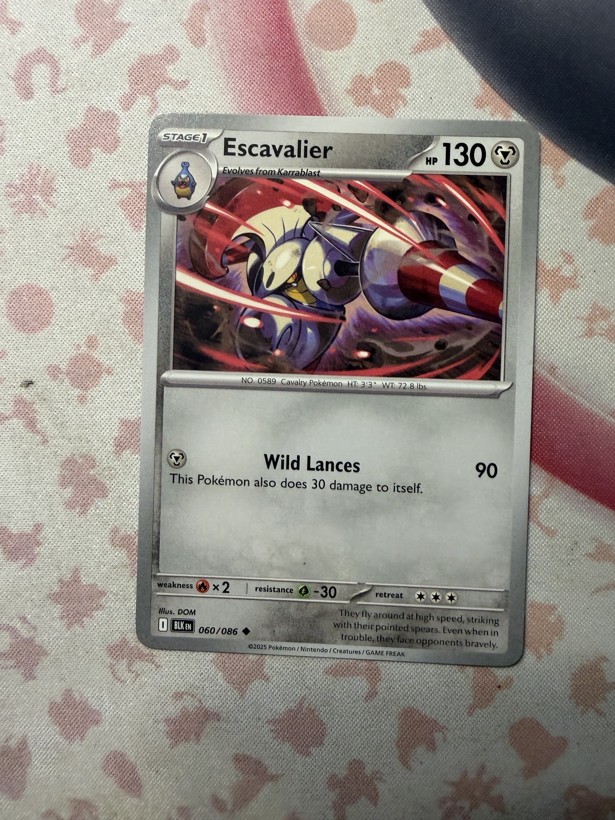 Escavalier Common SV: Black Bolt 060/086 NM English Pokemon Card