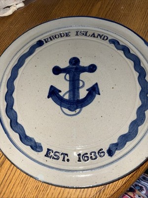 Vintage Mark Essig Stoneware Salt Glaze Studio Pottery 10.5   Rhode Island ￼