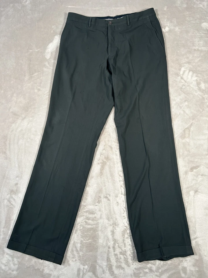 Pantalón de vestir vintage Giorgio Armani para hombre 34x34 gris 100 % lana cómodo hecho en Italia Foto 2 de 4