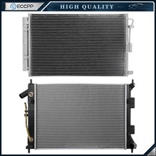 Automotive Aluminum Radiator & AC Condenser Cooling Kit For 12-13 Kia Soul