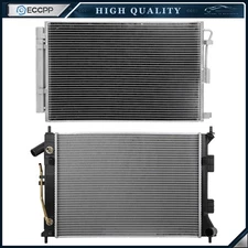 Automotive Aluminum Radiator & AC Condenser Cooling Kit For 12-13 Kia Soul